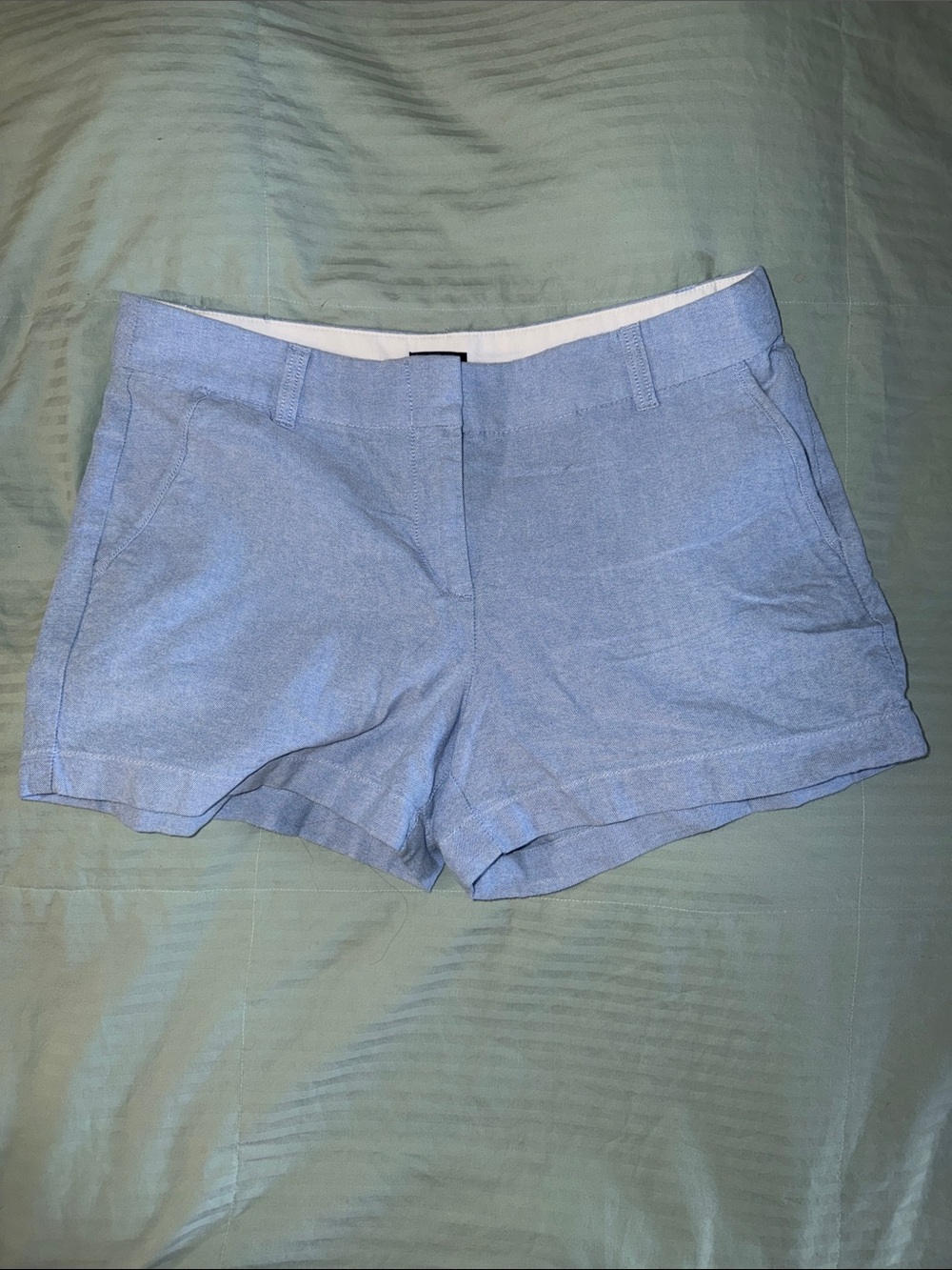 J. Crew Light Blue High-Waist Tailored Shorts